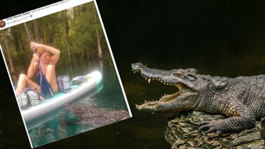 Kobieta z Florydy odpiera atak potężnego aligatora. "O mój Boże!", "Co ty robisz!?"