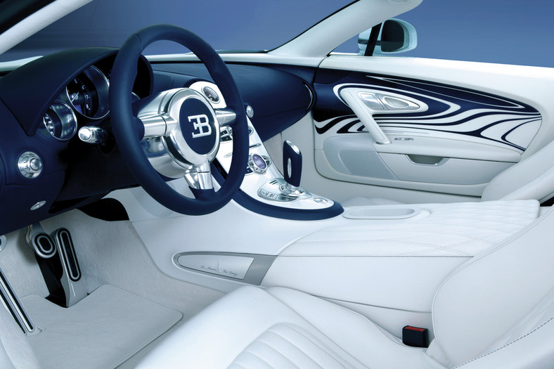 Wnętrze samochodu Bugatti Veyron Grand Sport L'Or Blanc