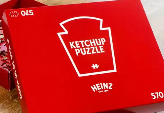 Heinz zrobił puzzle w kolorze ketchupu. W zestawie 570 jednakowych elementów