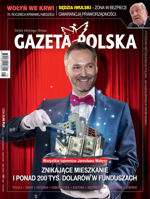 Okładka "Gazety Polskiej" z Jarosławem Wałęsą z lipca 2018 r.