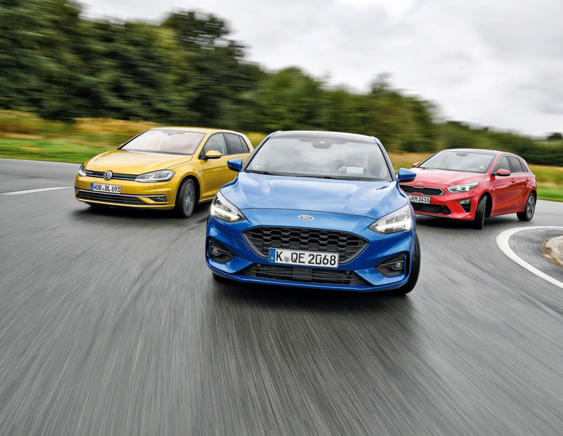 Porównanie - nowy Ford Focus, Kia Ceed i VW Golf