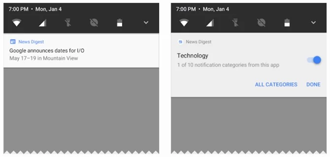 Android O pozwala w szerokim zakresie grupować powiadomienia