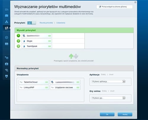 Banalne zarządzanie priorytetami, czyli co zrobić, aby torrenty nie zapychały naszego łącza. Podobne funkcje oferuje większość routerów, ale w przypadku nowego softu Cisco obsługa tej uslugi jest niezwykle intuicyjna. W dodatku można zarządzać urządzeniem także zdalnie za pomocą smartfonu