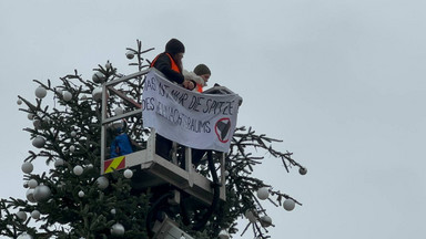 Akcja aktywistów klimatycznych w Berlinie. Zniszczyli symbol świąt