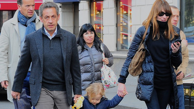 Nicolas Sarkozy z rodziną w Nowym Jorku
