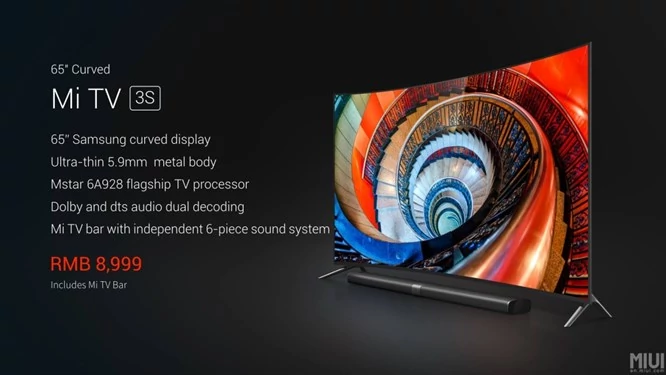 Xiaomi Mi TV 3S - specyfikacja techniczna