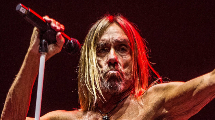 A 70 éves amerikai énekes Iggy Pop nem zavartatja magát azzal, hogy öregszik /Fotó: MTI