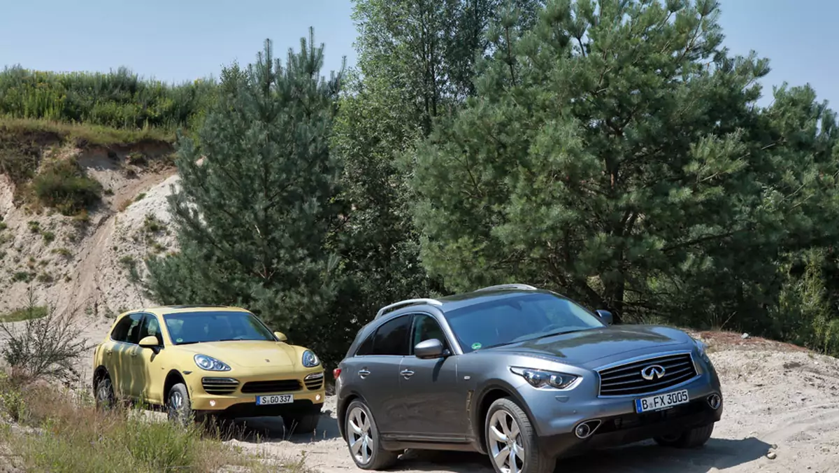 Porsche Cayenne kontra Infiniti FX: luksus i sport