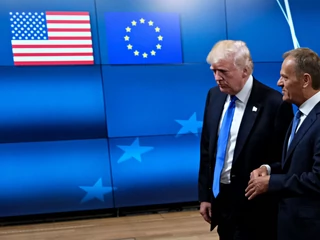 Prezydent USA Donald Trump i szef Rady Europejskiej Donald Tusk