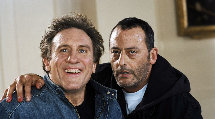 A szószátyár és a „lószemű” (Gerard Depardieu és Jean Reno) a Pofa be! című vígjátékban (Fotó: RAS-archív)
