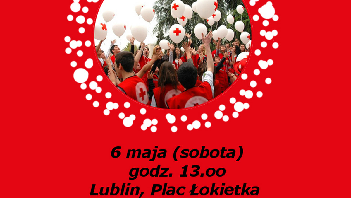 W tym roku przypada 98 rok działalności Polskiego Czerwonego Krzyża. Z tej okazji uczestnicy happeningu wypuszczą w Lublinie 98 balonów z helem w barwach organizacji.