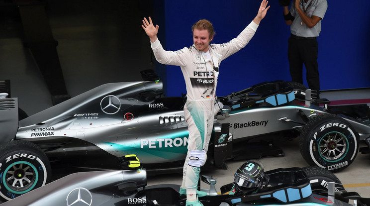 Nico Rosberg a legutóbbi két 
győzelmével azt 
tudta elérni, hogy 
megszerezte a 
második helyet az összetettben/Fotó: AFP