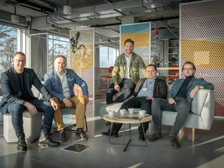 Założyciele i inwestorzy SeedsBot. Od lewej: Adam Grabowski, Grzegorz Fidyka, Marek Zmysłowski, Radosław Piechnik i Maciej Kołodziejczyk