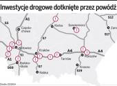 Inwestycje drogowe dotknięte przez powódź