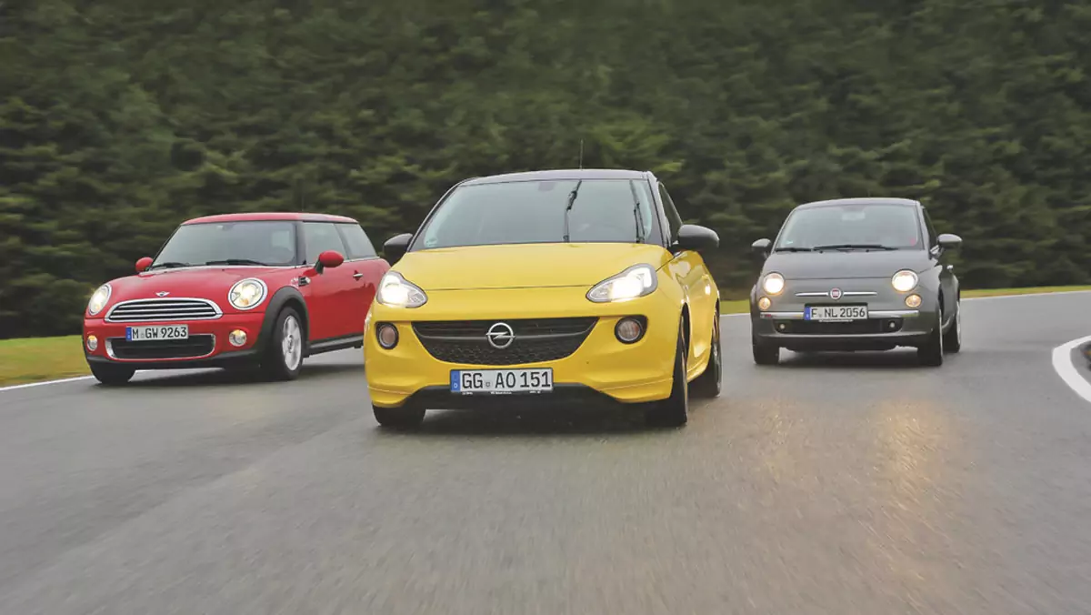 Opel Adam kontra Mini One i Fiat 500: porównanie eleganckich mieszczuchów