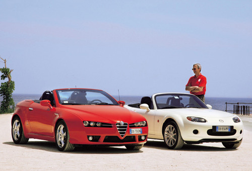 Alfa Romeo Spider, mazda mx-5 - Klasyczny duet