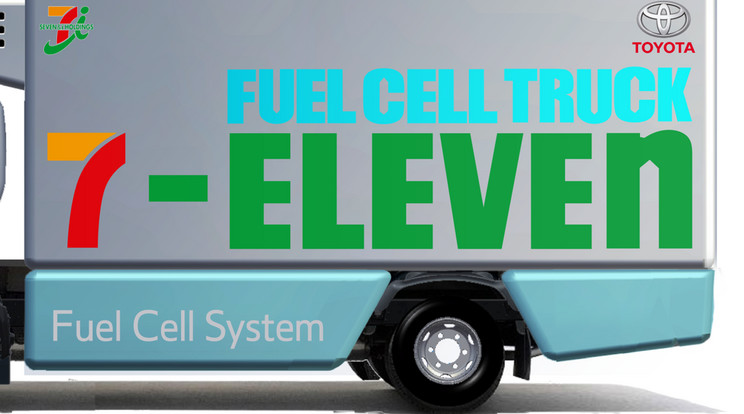 A világ legnagyobb kiskereskedelmi lánca, a Seven-Eleven a Toyota segítségével üzemanyagcellás hajtású járművekre vált át Japánban