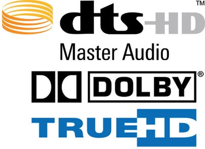 Tak wyglądają logotypy najnowszych bezstratnych formatów zapisu wielokanałowych ścieżek audio. Jak zwykle konkurują ze sobą dwa rozwiązania - Dolby Laboratories i DTS