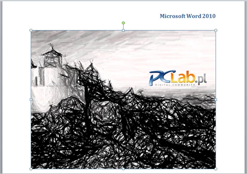 MS Word 2010 – efekt Ołówek (kliknij, aby powiększyć)