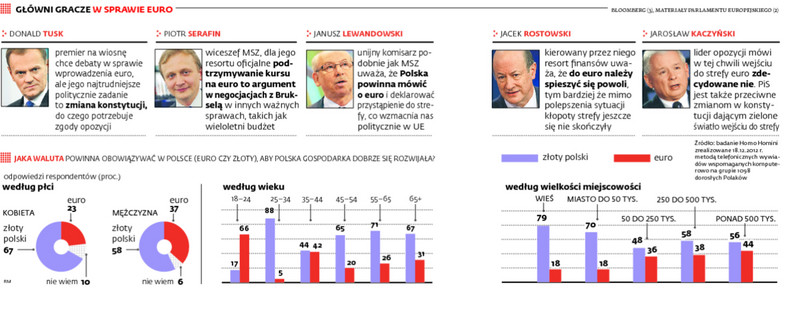 Główni gracze w sprawie Euro