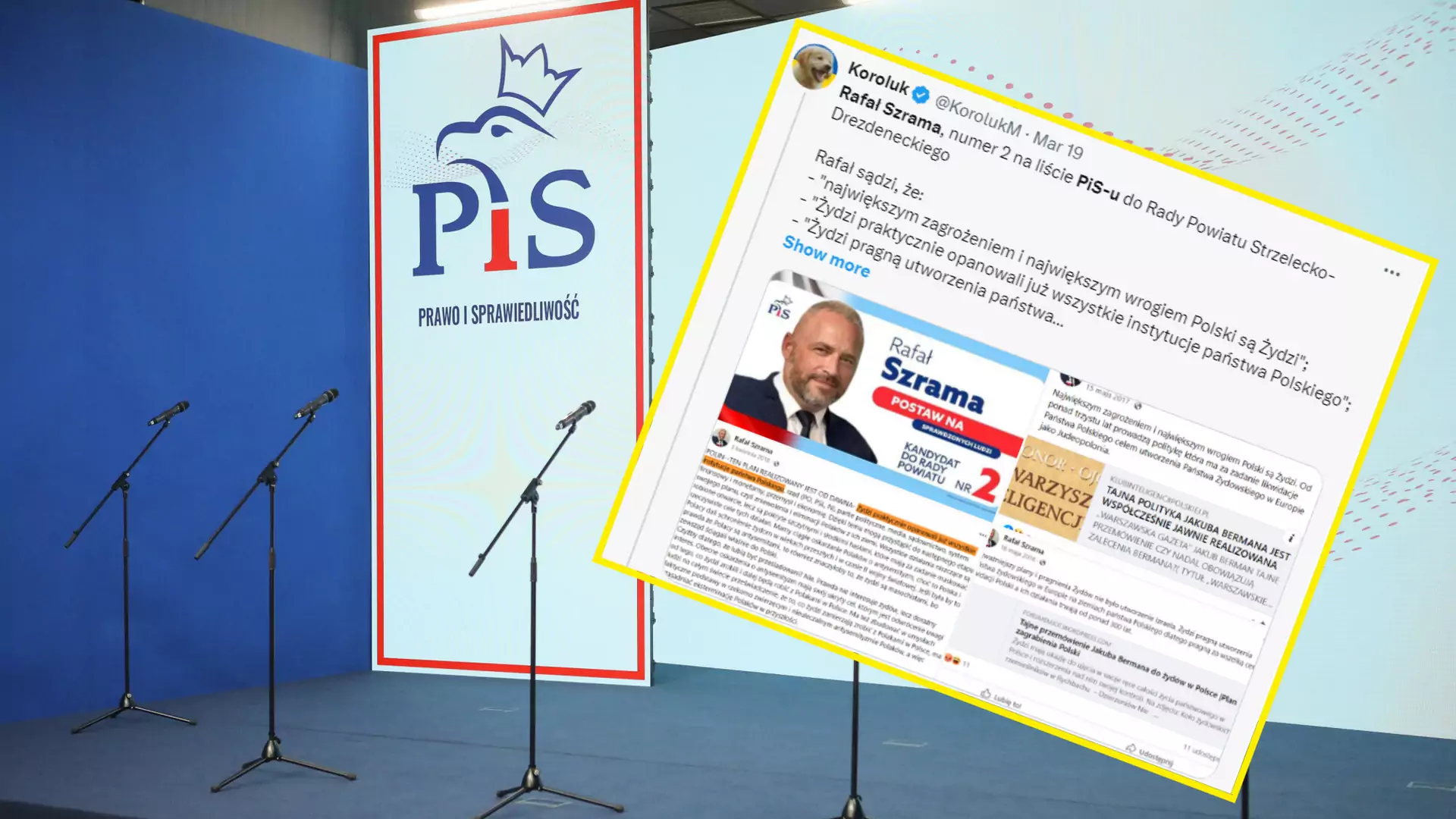 Skandaliczne wpisy na Facebooku kandydata PiS. "Żydzi są wrogiem Polski"