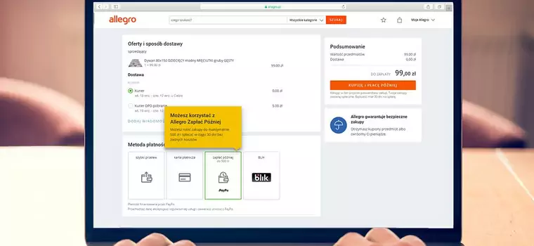 Allegro wprowadza zmiany w regulaminie. Opcja Smart z płatnością przy odbiorze
