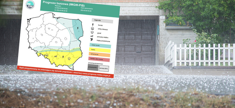 Burze z gradem i silny wiatr. IMGW ostrzega siedem województw