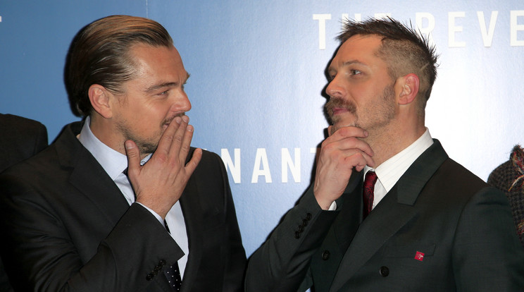 Leonardo DiCaprio és Tom Hardy A visszatérő premierjén: vajon megnyerjük az Oscart? /Fotó: Northfoto