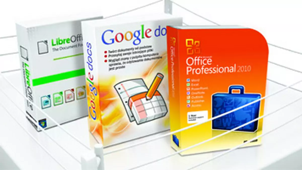 Porównanie pakietów biurowych. Office 2010, LibreOffice i Dokumenty Google