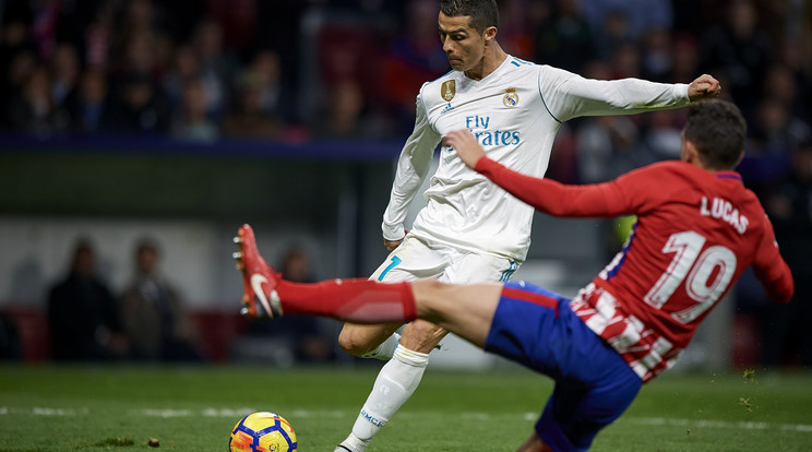 A portugál klasszis a Real Madrid labdarúgójaként rendszeresen eredményes volt az Atlético elleni rangadókon / Foto: Getty images