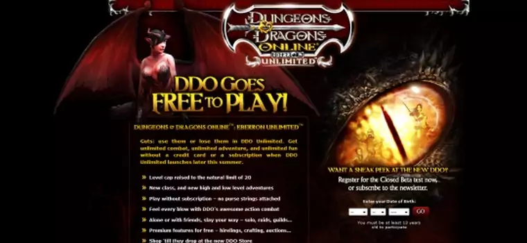 Dungeons and Dragons Online będzie za darmo