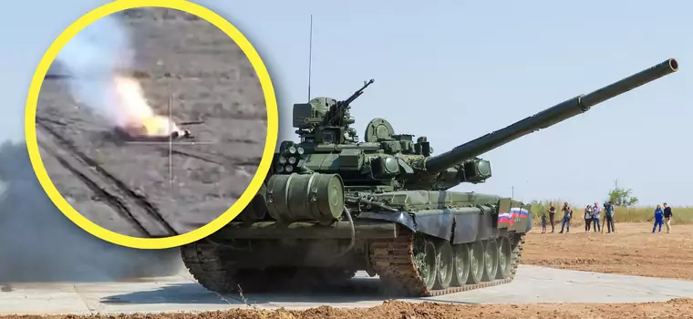 Miał być dumą, a jest pośmiewiskiem Putina. Kolejny T-90 zniszczony przez drona
