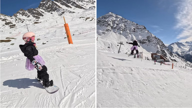 6-latka robi furorę w sieci. Jeździ na snowboardzie lepiej niż niejeden dorosły