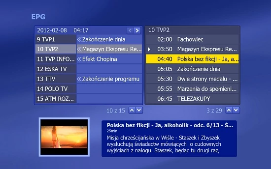 Funkcja EPG