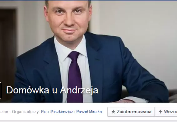 "Domówka u Andrzeja", czyli imieniny prezydenta w pałacu. Tysiące chętnych na Facebooku