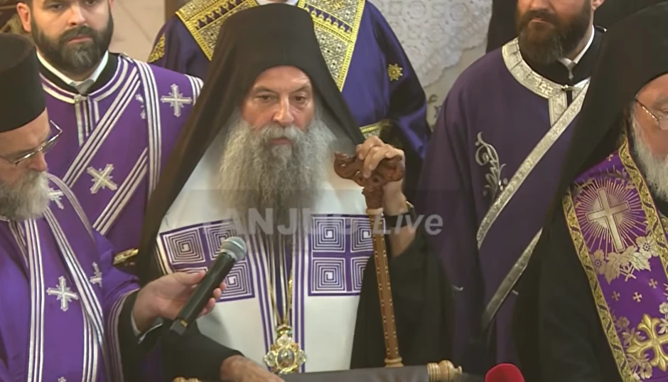 Patrijarh Porfirije, sahrana Ratka Mladića, Crkva svetog Luke