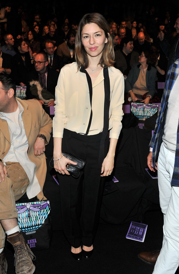 Sophia Coppola na pokazie Anna Sui podczas NY Fashion Week