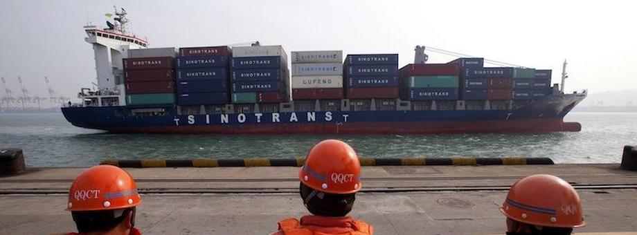 chiny gospodarka eksport statek kontenery