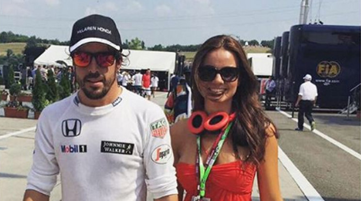 Kiss Daniella és Fernando Alonso/Fotó:Instagram