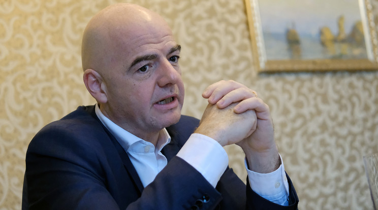 Gianni Infantino luxusrepülős utazás miatt magyarázkodhat/Fotó: AFP