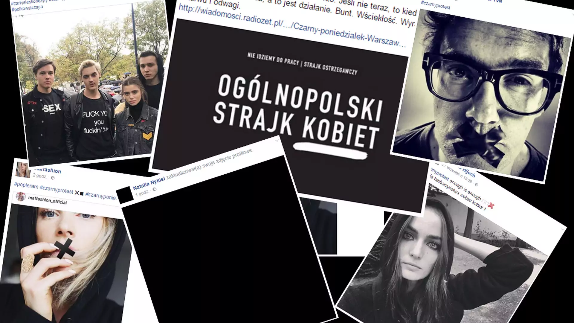 Polskie gwiazdy w żałobie w ramach #czarnegoprotestu. Zobacz, jak ich social media zalała czerń