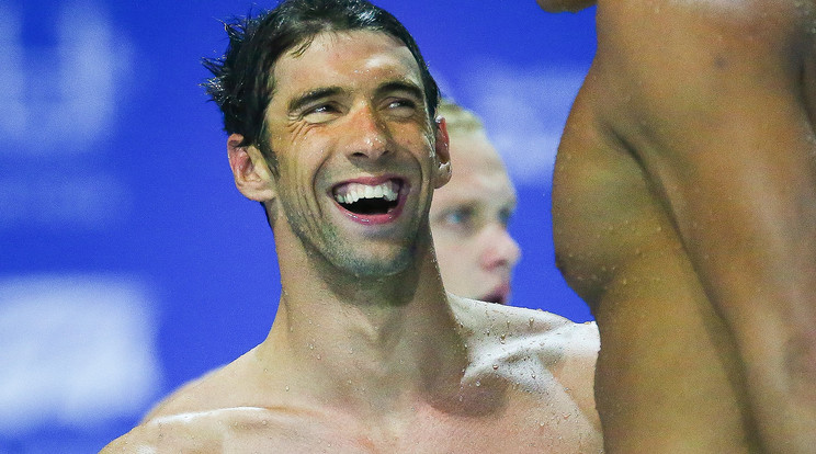Michael Phelps kosármeccsen viccelődött/Fotó: AFP