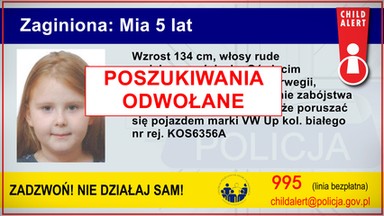 Child Alert odwołany. Policja w Danii ujęła poszukiwanego i uwolniła 5-letnią Mię