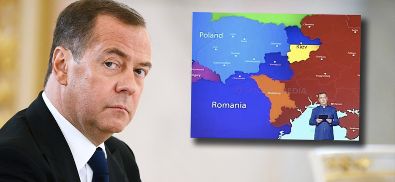Mapa Dmitrija Miedwiediewa wywołała zamieszanie w Rosji. "Skąd nagle ta Polska?"