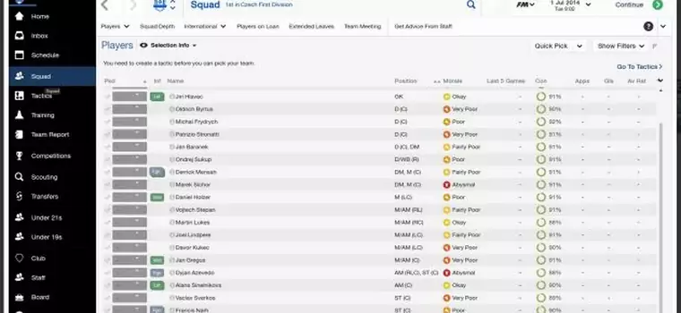 Football Manager 2015 zmieni interfejs użytkownika