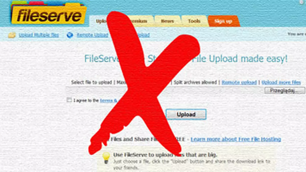 Fileserve cenzuruje się samo. Leży kolejny serwis z plikami