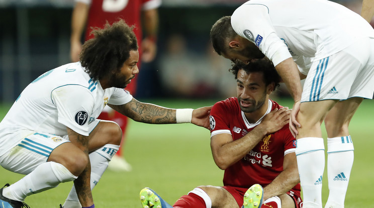 Marcelo (balra) rettegett Szalahtól, de az egyiptomi sérülése után simán nyert a Real /Fotó: Getty Images