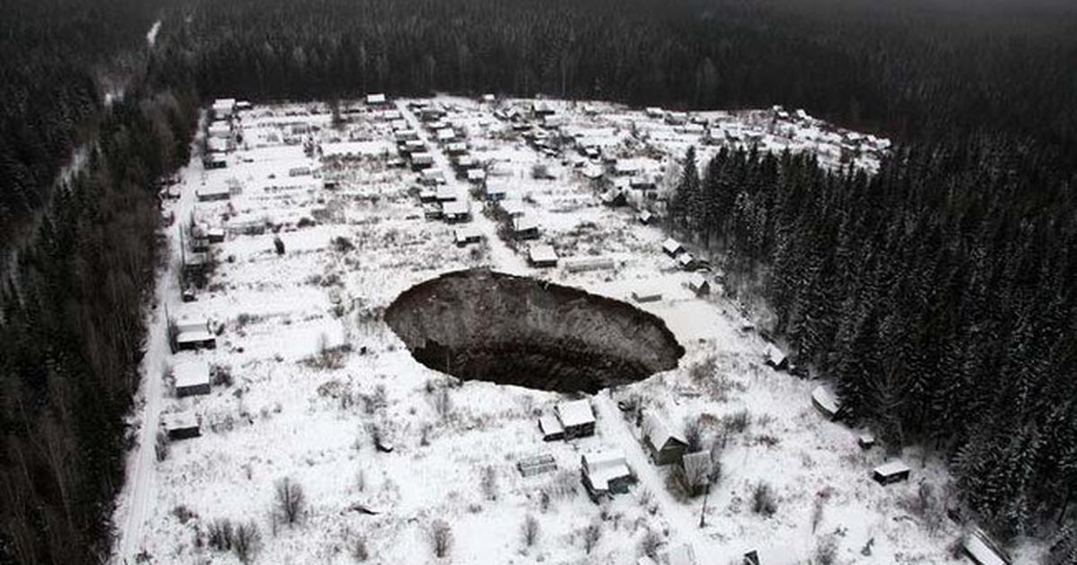 Siberian Sinkhole Swallows Houses And People As It Gets Bigger And Bigger Pulse Nigeria