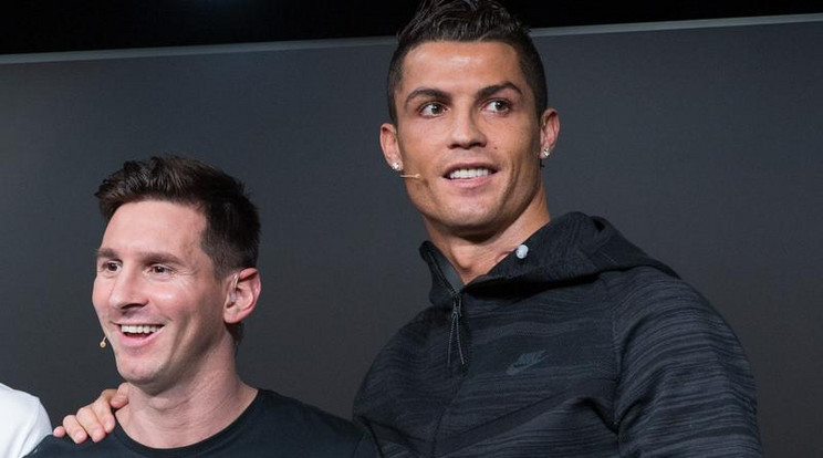 Messi (balra) és Ronaldo bár az életben nem barátok, maximálisan tisztelik egymást /Fotó: Northfoto