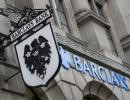 Znak Barclays na budynku placówki w Londynie